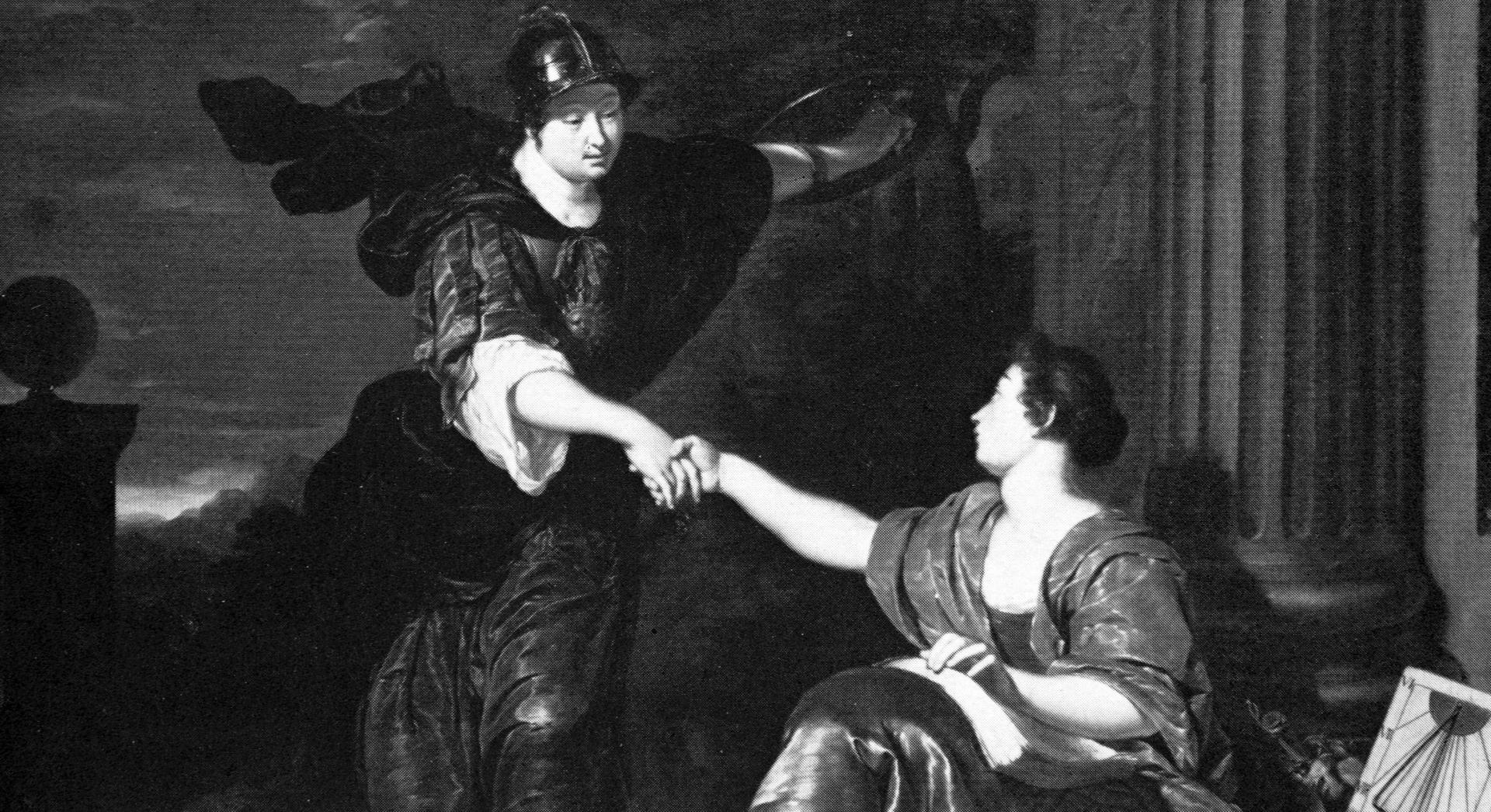 Wisdom restraining Bellona - Mieris, Jan van (1660-1690) - 1685 The Warburg Institute Iconographic Database